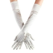 TAIAOJING Winter Gloves for Women \u0026 Men Opera Dance Elbow Finger 1920s Bridal Long Length Gloves Satin Gloves Gloves